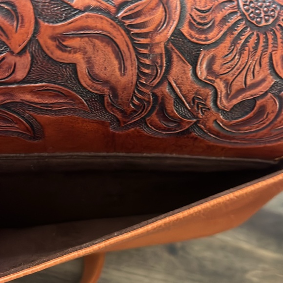 Rare💥Mauzari Sayulita Hand Tooled Leather Catalina Saddle Bag -Large - Picture 12 of 17